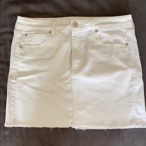 American Eagle White Jean Skirt